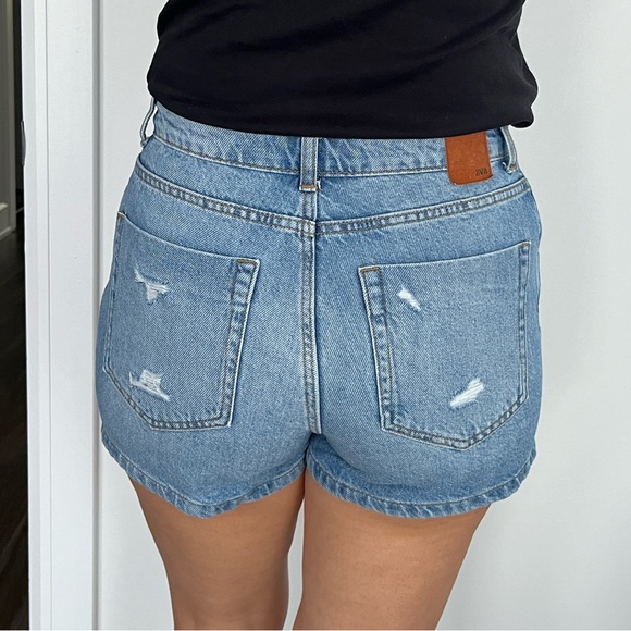 Zara blue blue jean skort size M - Picture 2 of 4